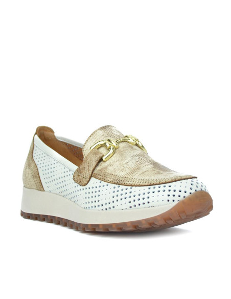 Mocasines Deportivos Kangaroos Mujer Hielo Beige 800-12