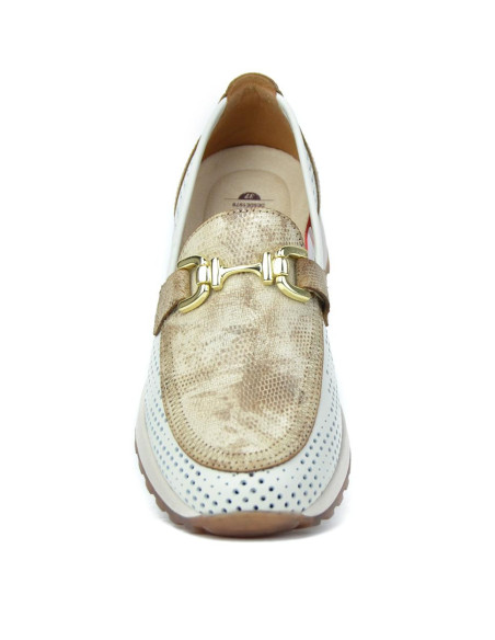 Mocasines Deportivos Kangaroos Mujer Hielo Beige 800-12