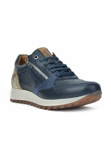 Zapatillas Deportivas Kangaroos Mujer Marino Beige 809-14