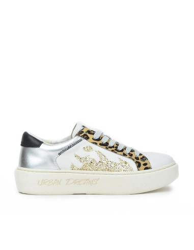 Zapatillas Deportivas Ligeras Kangaroos Mujer Blanco Plata K179-9