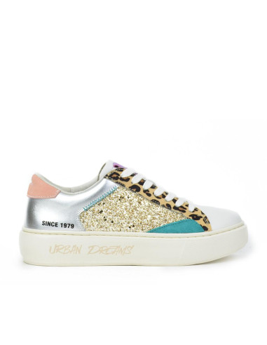 Zapatillas Deportivas Ligeras Kangaroos Mujer Blanco Plata K178-15