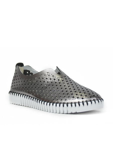 Zapatillas Kangaroos Mujer Metal Plomo K198-19