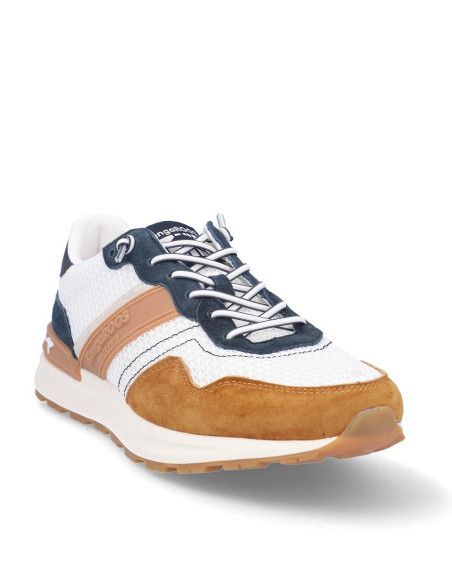 Zapatillas Deportivas Kangaroos Hombre Blanco Y Taupe K95-5