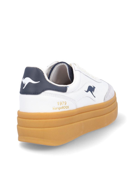 Zapatillas Deportivas Plataforma Kangaroos Mujer Blanco K171-12