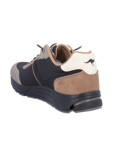 Deportivos Cordones Kangaroos Hombre Negro Gris Taupe 839-1