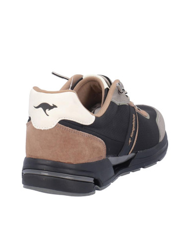 Deportivos Cordones Kangaroos Hombre Negro Gris Taupe 839-1