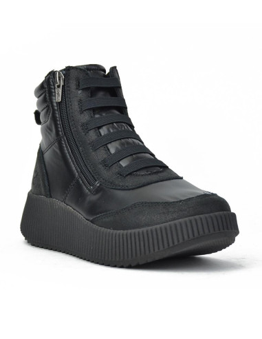 Botines Kangaroos Señora Serraje Textil Negro K12-1