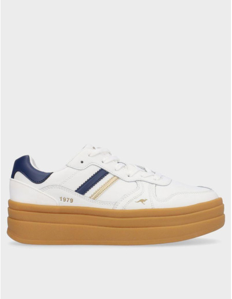 Deportivos Plataforma Kangaroos Chica Blanco K15-2