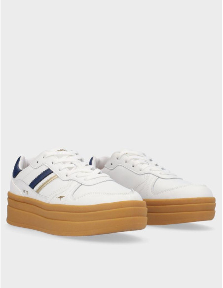 Deportivos Plataforma Kangaroos Chica Blanco K15-2