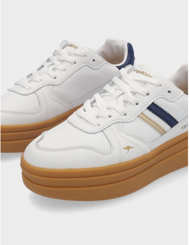 Deportivos Plataforma Kangaroos Chica Blanco K15-2