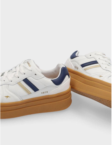 Deportivos Plataforma Kangaroos Chica Blanco K15-2