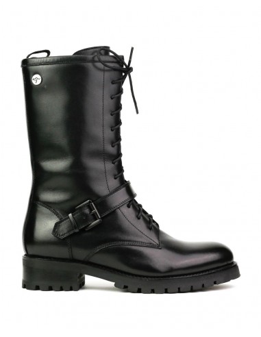 Botas Militares Kangaroos Mujer Negro 65-11