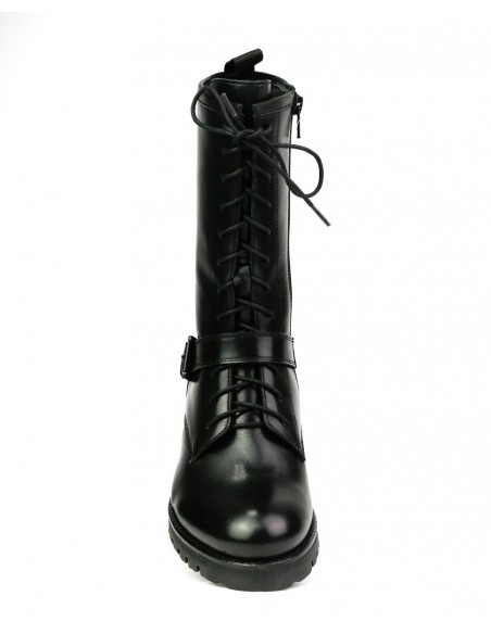 Botas Militares Kangaroos Mujer Negro 65-11